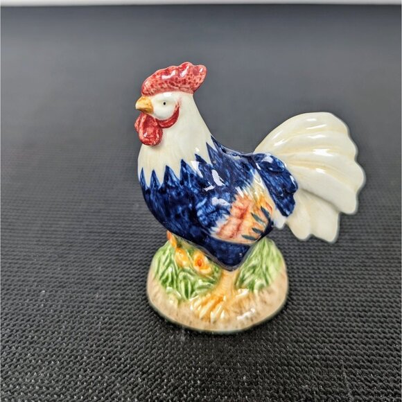 Colorful Ceramic Chicken Hen Rooster Salt & Pepper Shakers VTG Norcrest - Picture 2 of 10